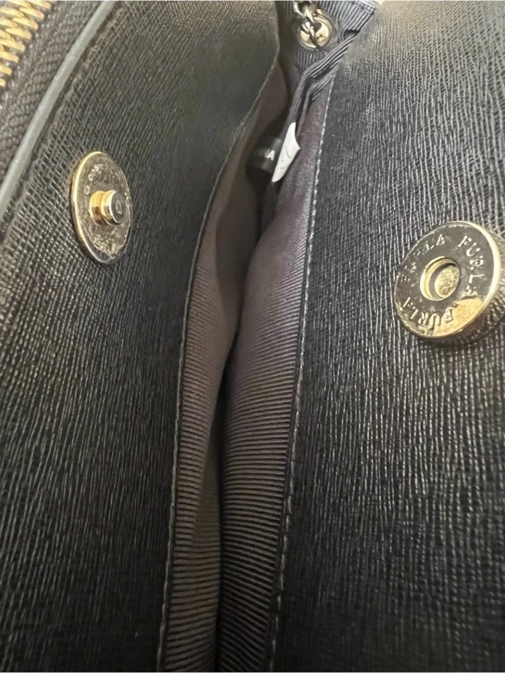 Furla Leather Double zipper Crossbody EUC